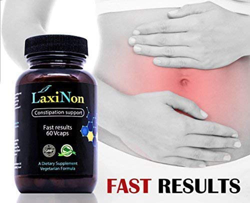 Laxinon outer box and bottle shown for daily use.