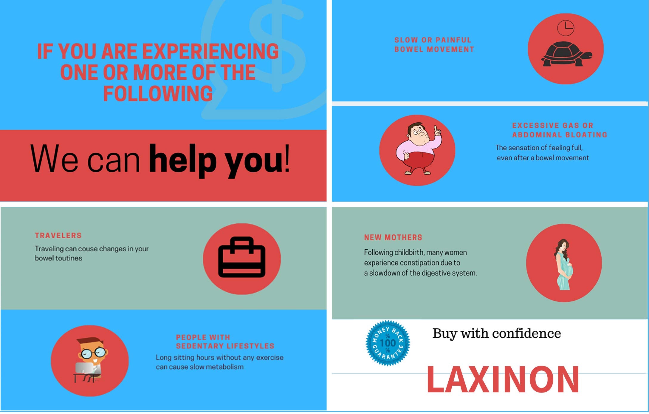 Laxinon packaging on white background with herbal formula label.