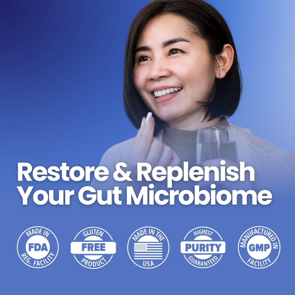 Layer Origin SuperHMO capsules closeup highlighting 40B CFU probiotic formula.