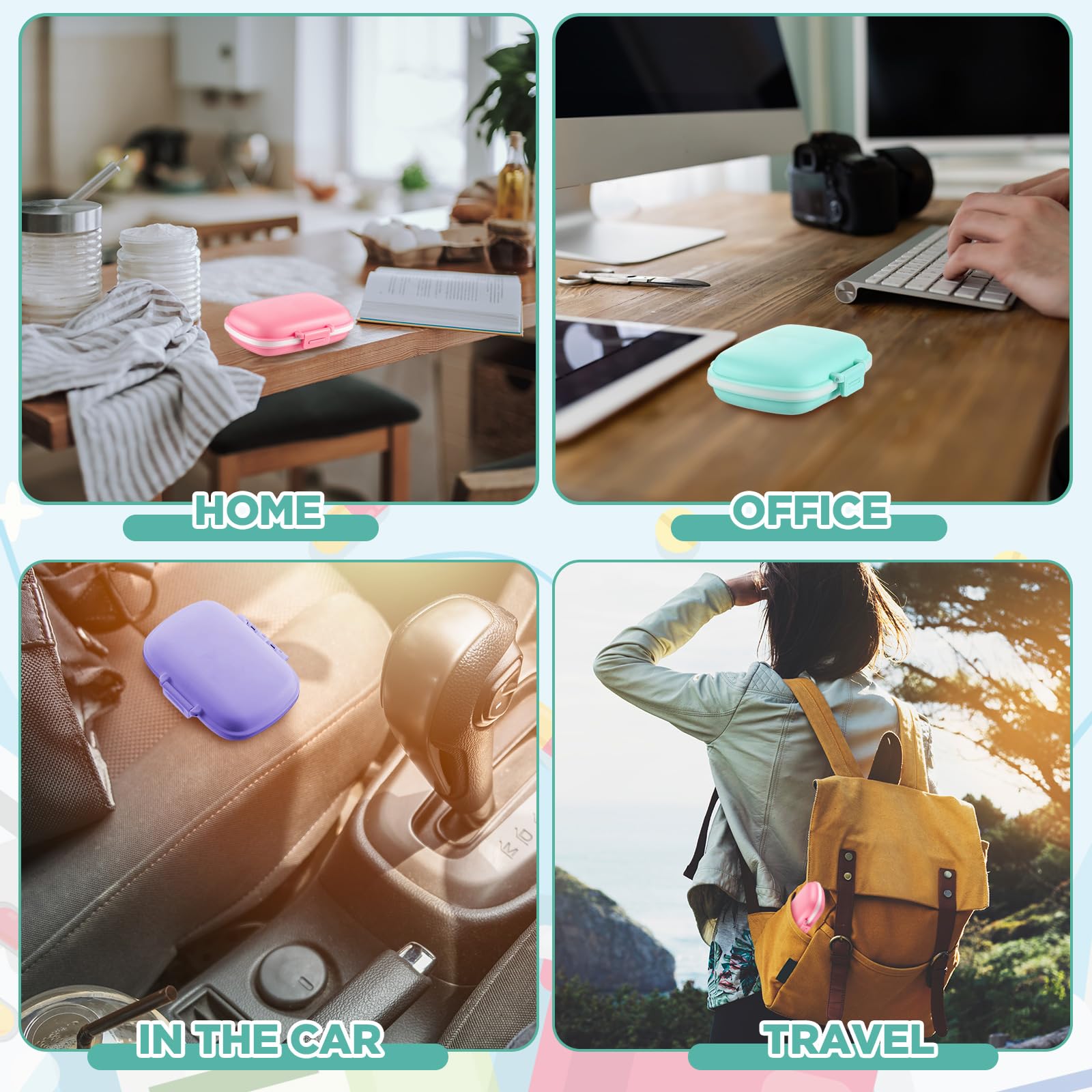 Layhit versatile pill box doubles as jewelry storage on trips.