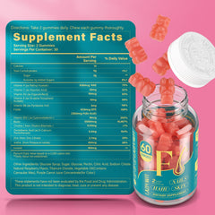 Serving plate with Lazpowfi Biotin Gummies suggesting easy daily regimen.