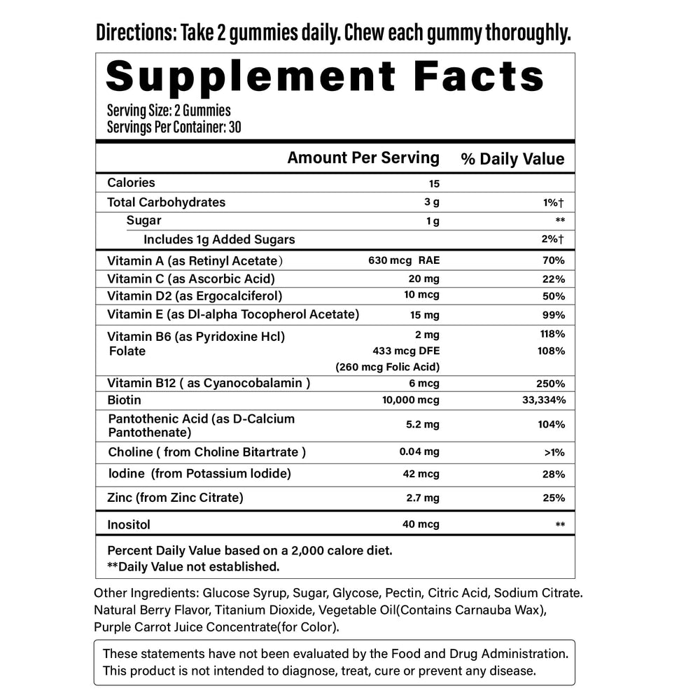 Lazpowfi Biotin Gummies two-pack offer value and ongoing care.