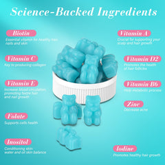Lazpowfi Biotin Gummies vegan and cruelty-free for ethical wellness.