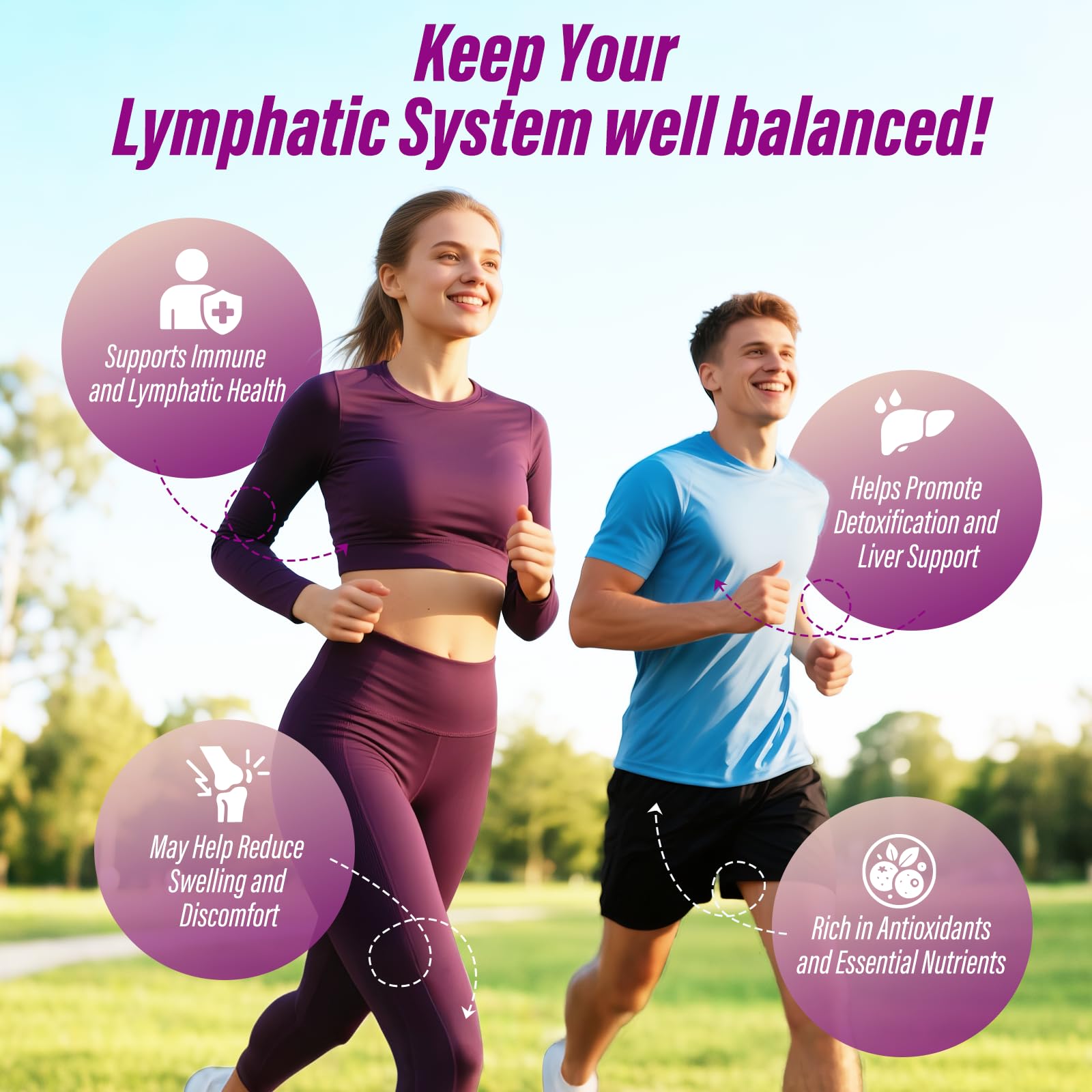Lazpowfi cleavers, bromelain, and lemon peel image suggests natural balance support.