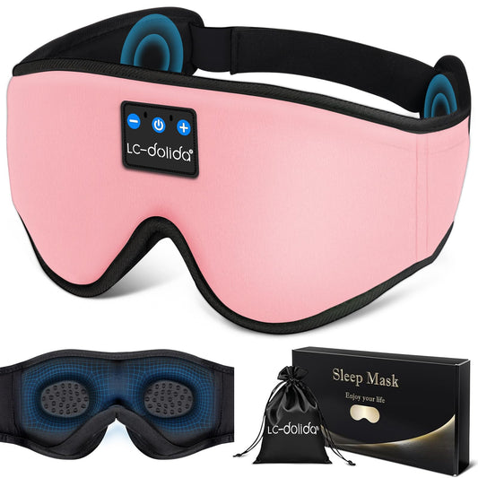 LC-dolida sleep headphones with 3D contour mask for side-sleep comfort.