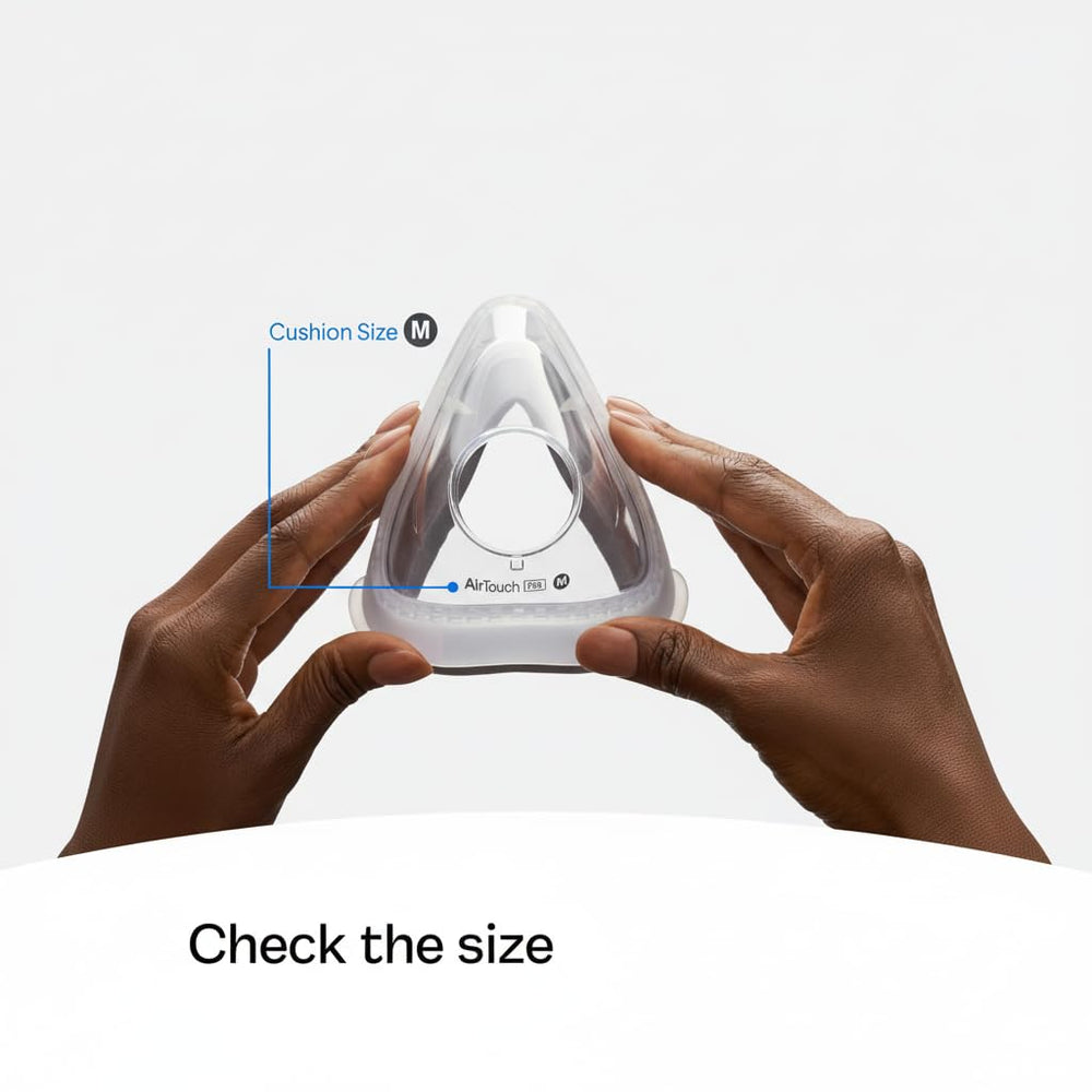 LCHJDJX AirTouch F20 cushion seal and fit demonstration for reduced leaks.