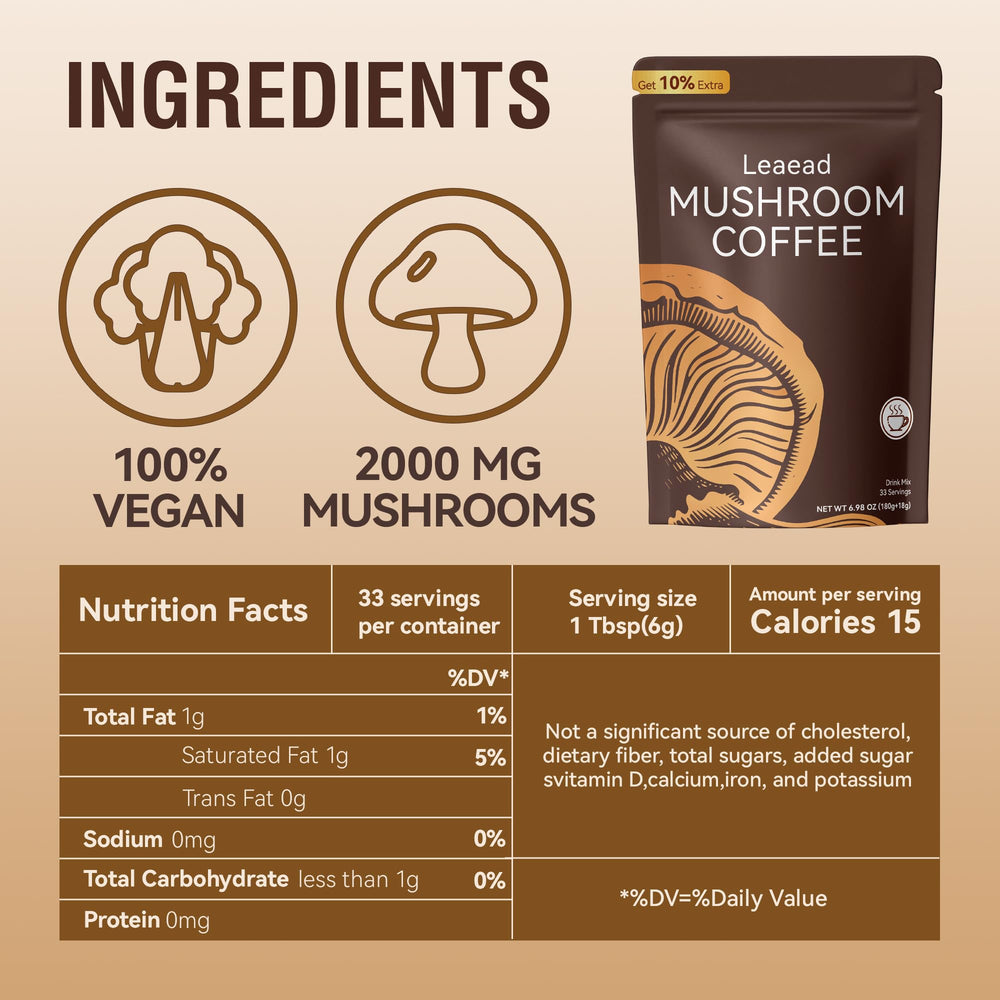 Leaead mushroom coffee morning prep inviting a calm energy boost