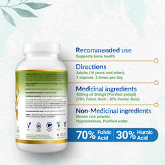 LEAFSOURCE Shilajit bottle with label closeup notes fulvic and minerals.