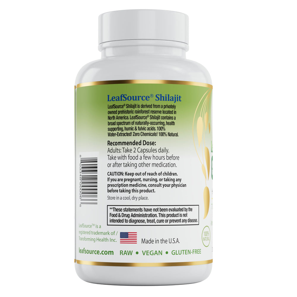 LEAFSOURCE Shilajit bottle pour demonstrates easy daily use.