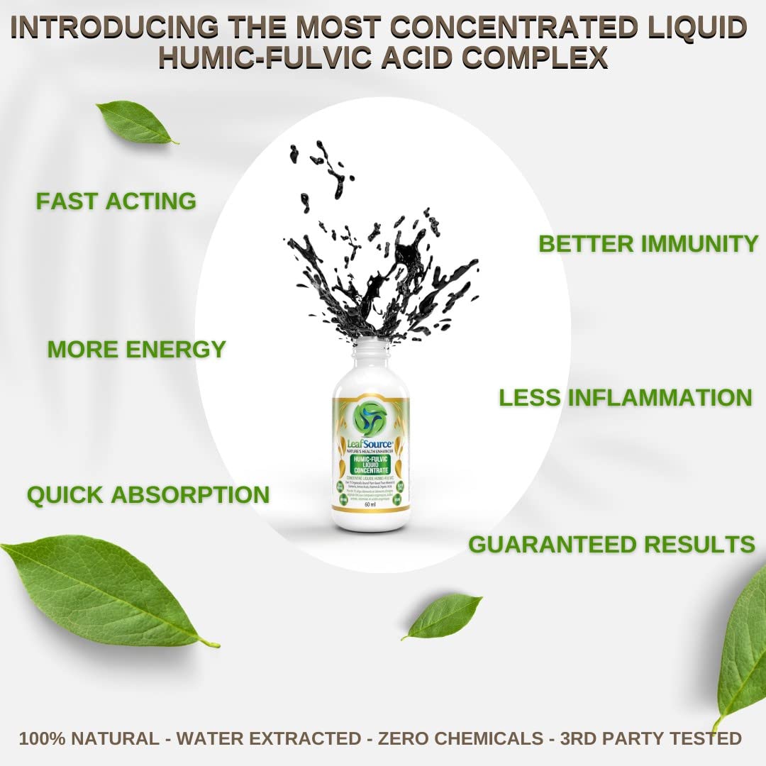 LeafSource minerals and vitamins icons show trace minerals and amino acids.