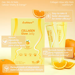 LeafStory Collagen Glow Jelly on breakfast table suggesting a simple morning routine.