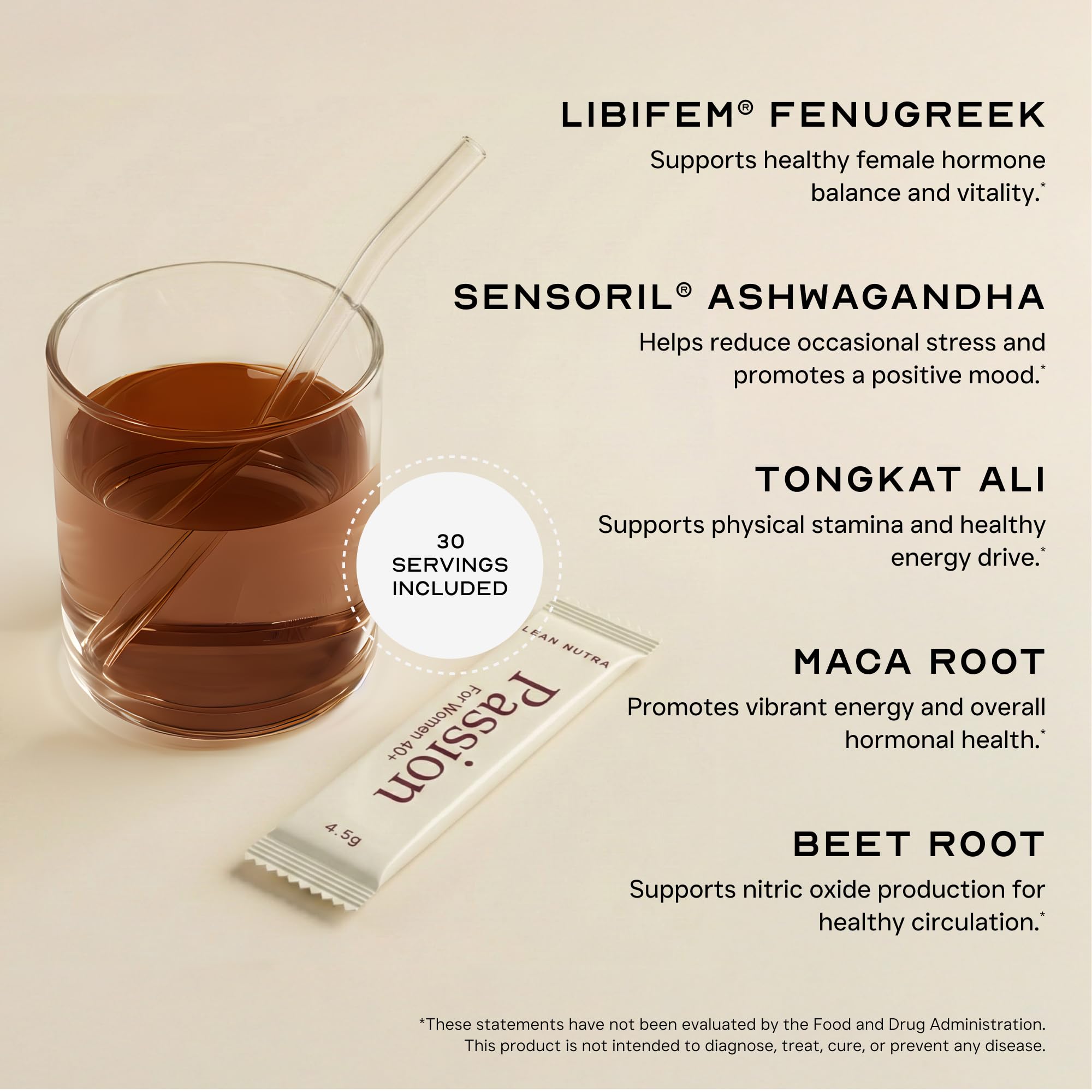 Lean Nutra Passion tub label emphasizes berry citrus flavor and natural ingredients.