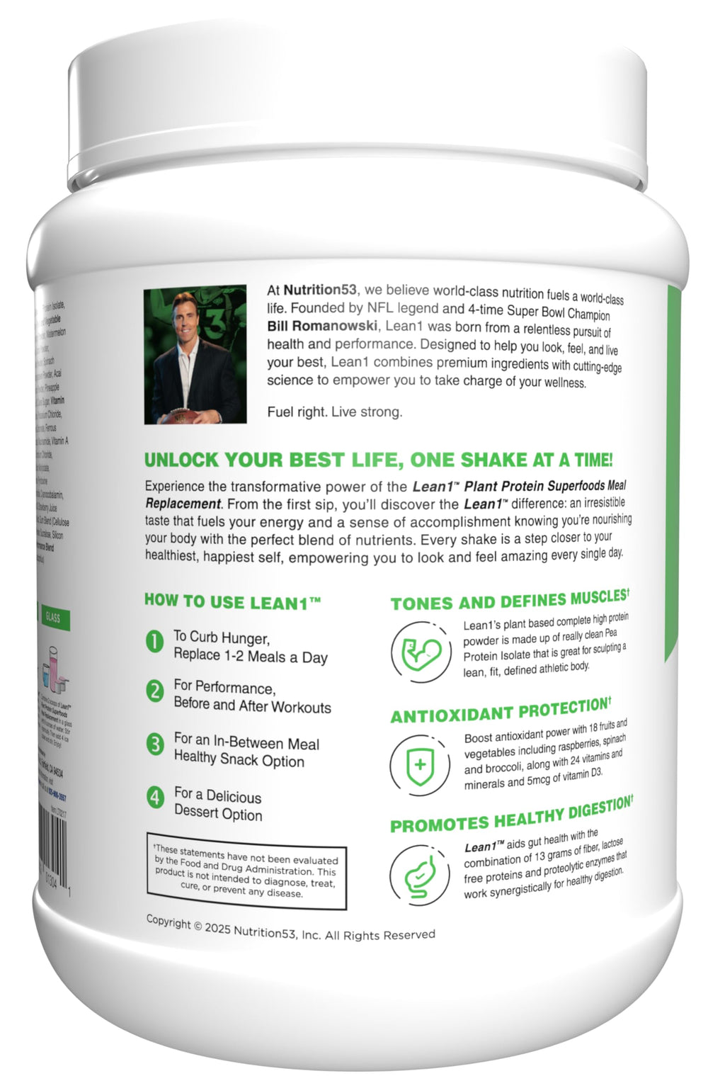 LEAN1 18 superfoods blend with antioxidant rich ingredients