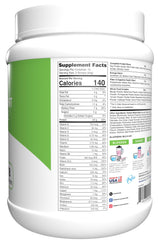 LEAN1 strawberry nutrition panel close-up showing vitamins and minerals for daily wellness
