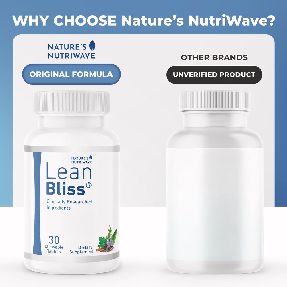 LeanBliss ingredients close-up emphasizes vegan, gluten-free, non-GMO formula.