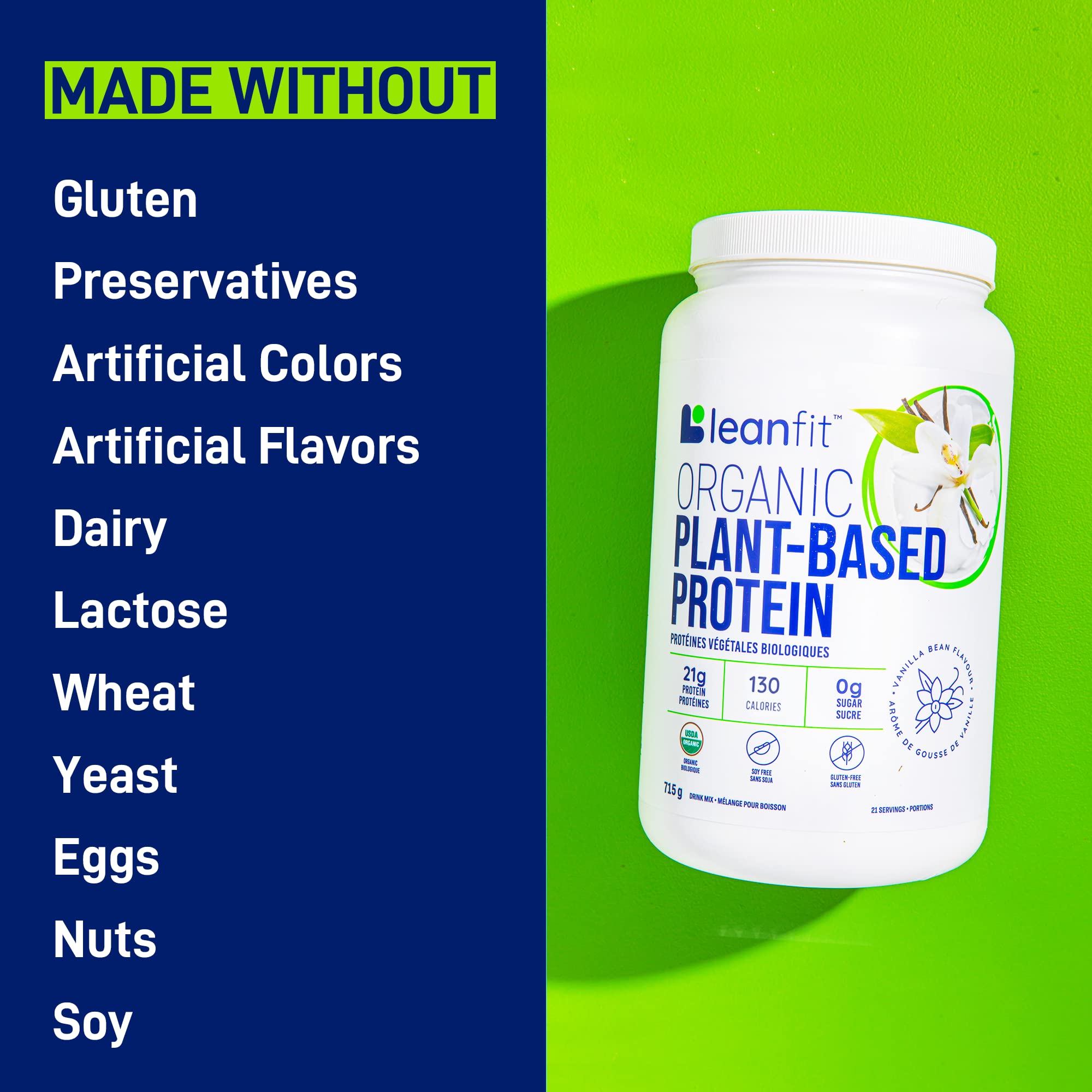 LeanFit packaging notes 19 servings per container for on-the-go nutrition.