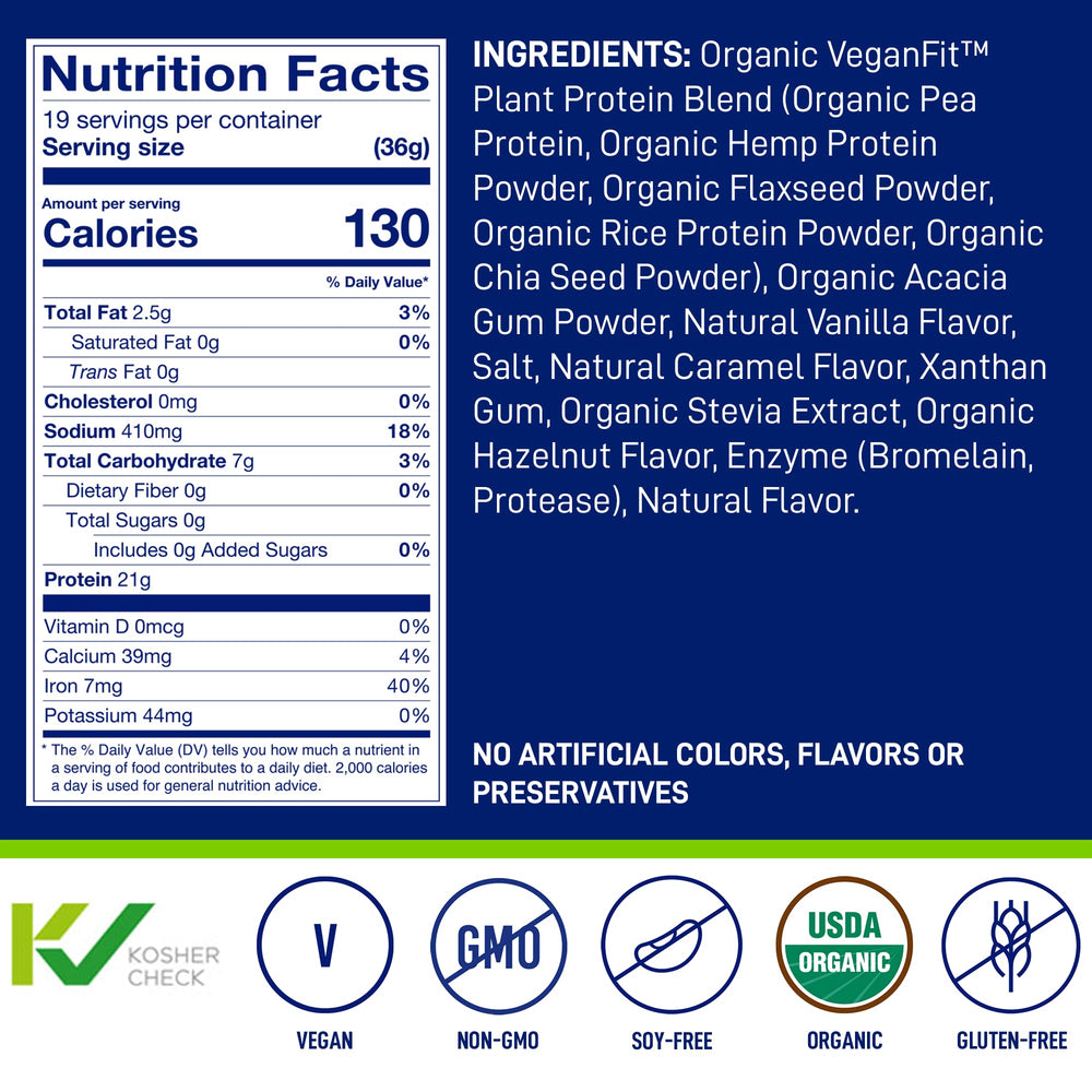 LeanFit Vanilla protein powder scoop closeup highlighting powder texture ideal for quick blends.