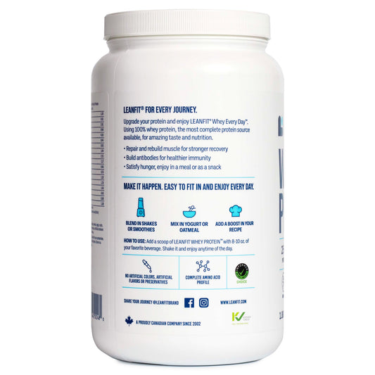 Scoop of LeanFit Cookies & Cream powder for a quick shake.