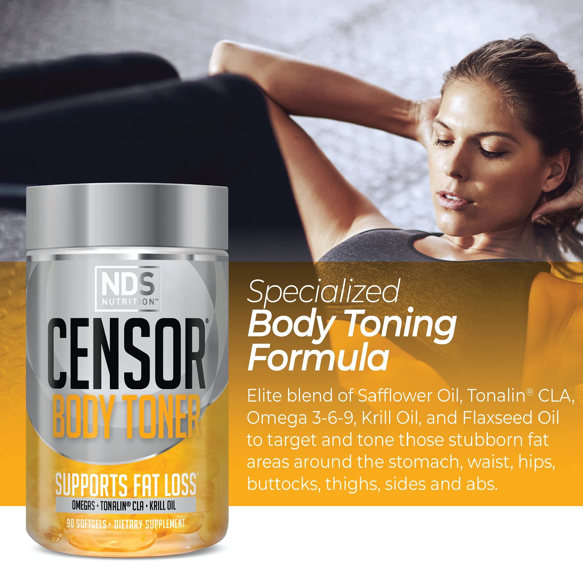 LeanForm24 CENSOR label close-up with CLA and EFAs details
