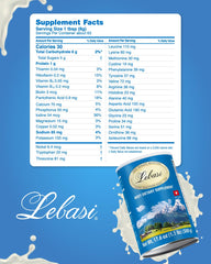 LEBASI Lactoserum scoop pouring setup for quick, easy mixing.