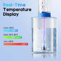 Lebbtl ear cleaner shows real-time temperature to support comfortable operation.