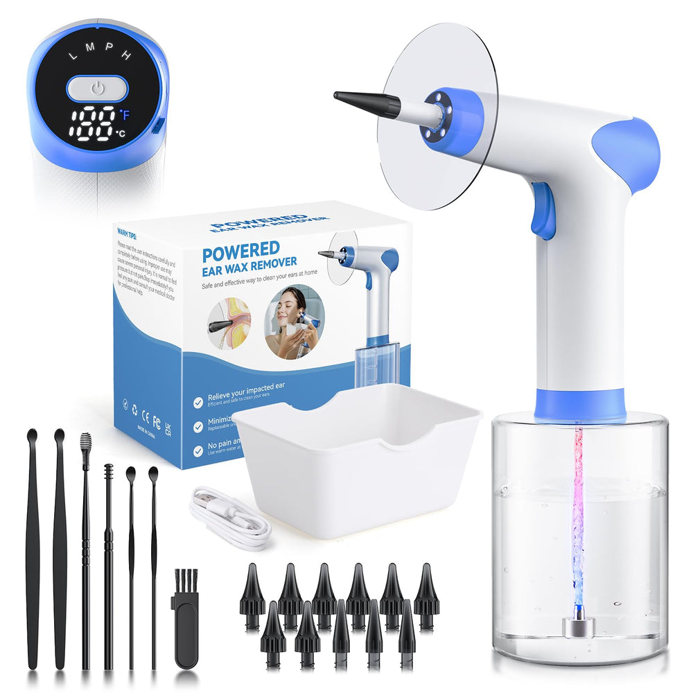 Lebbtl ear-wax removal kit with four modes illuminates the ear canal for precise cleaning.