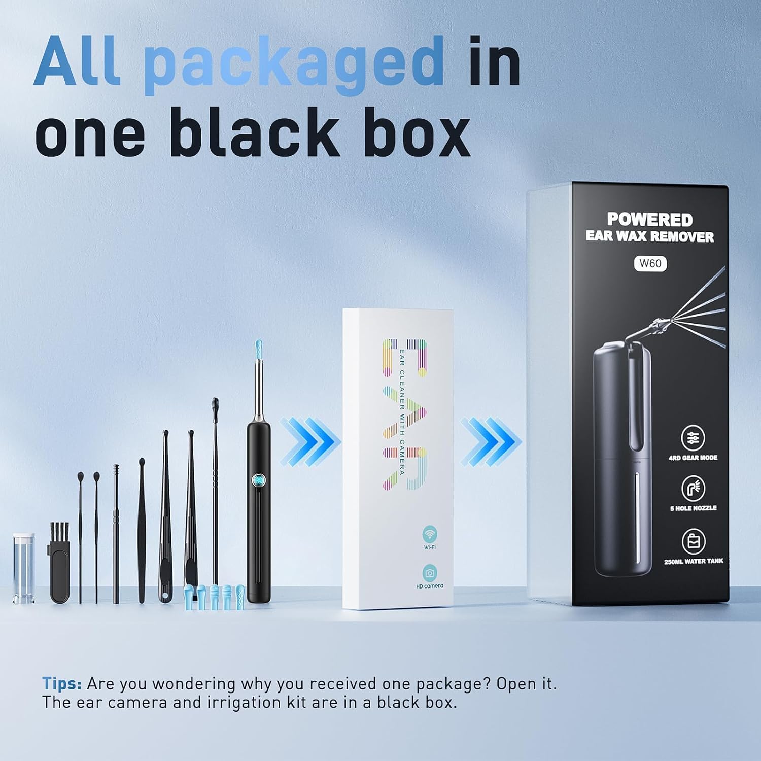 Lebbtl Otoscope 1080p camera with LED lights for clear ear visualization