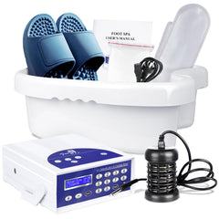 LeCuag ionic detox foot bath machine display shows easy operation for at-home sessions