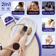 LeCuag ionic detox foot spa massage slippers provide varied foot massage after a soak