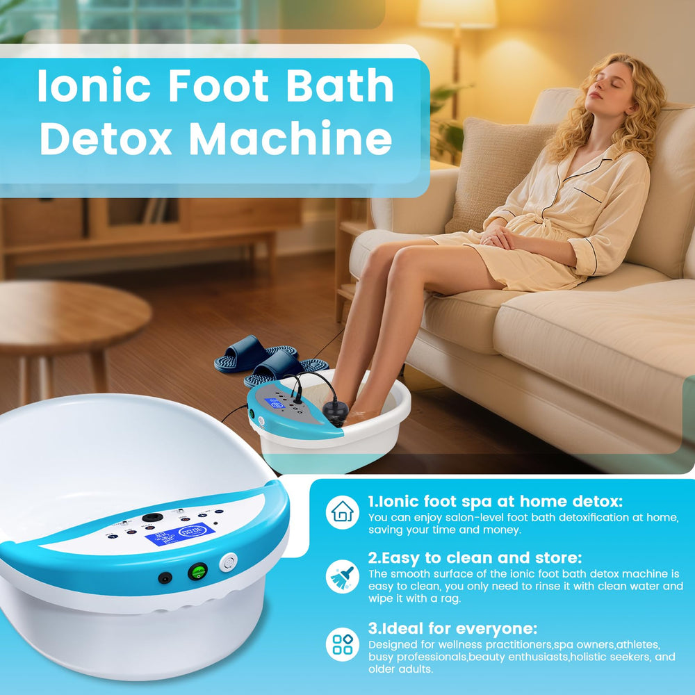 LeCuag ionic foot bath basin with water ready for a relaxing session