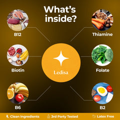 Ledisa Energy Patch close-up reveals natural ingredients and skin-friendly adhesive.