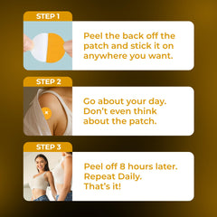 Ledisa Energy Patch worn on the wrist for on-the-go focus.