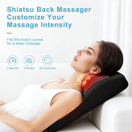 LEERCON 3D kneading nodes provide dynamic shiatsu-like action to soothe tense muscles