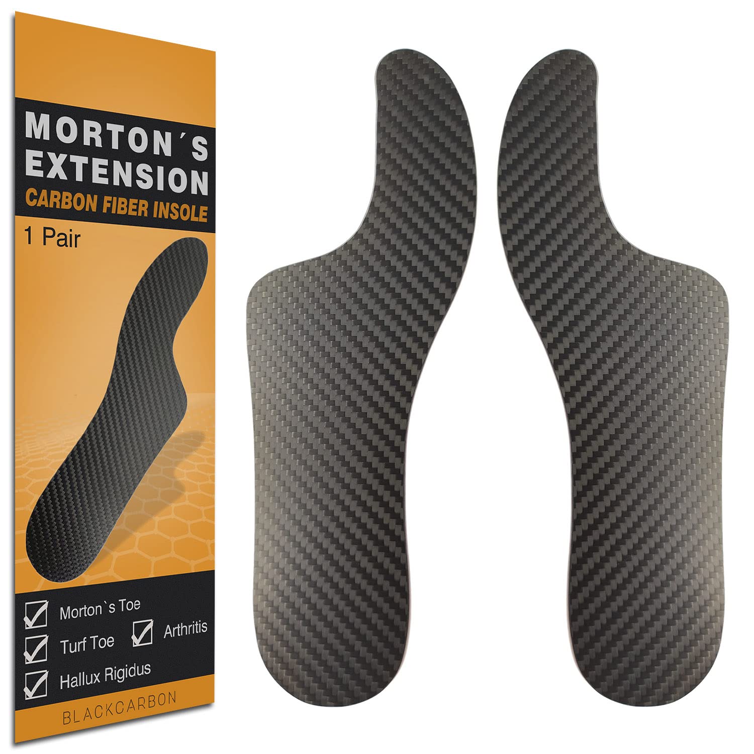 Leeuoe Morton's Extension Orthotic carbon fiber insole provides rigid toe support for daily comfort.