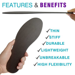 Leeuoe very rigid carbon fiber insole for right foot stability