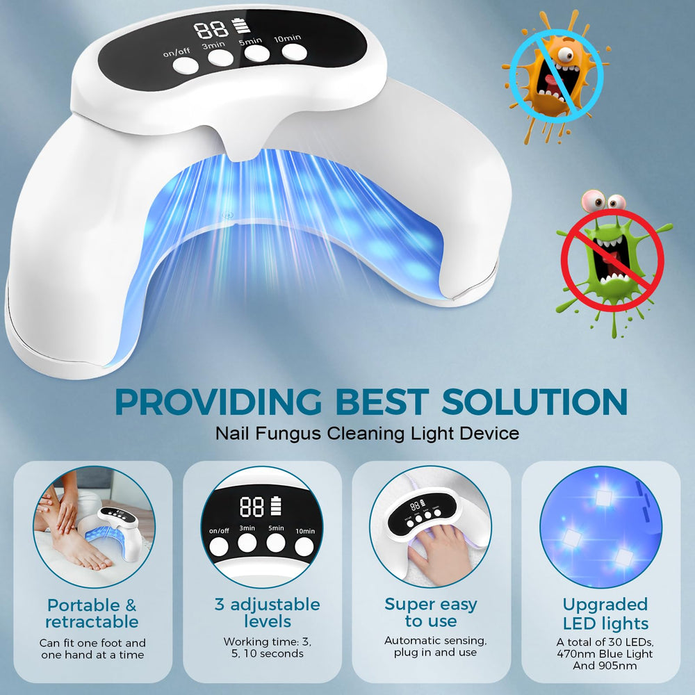 Leeyond nail fungus laser device with rechargeable battery for cordless sessions