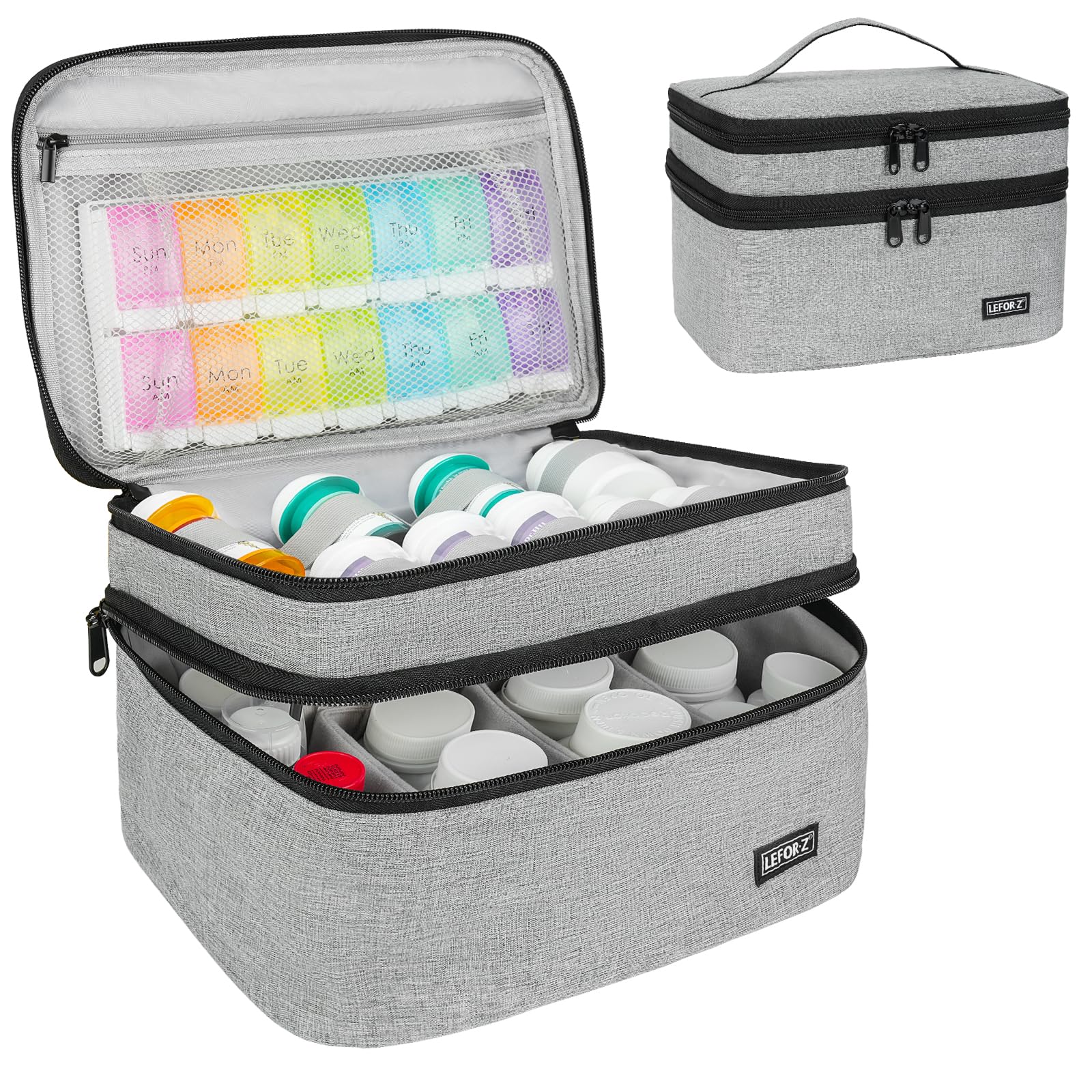 LEFOR·Z medicine storage bag features durable polyester material for secure travel storage