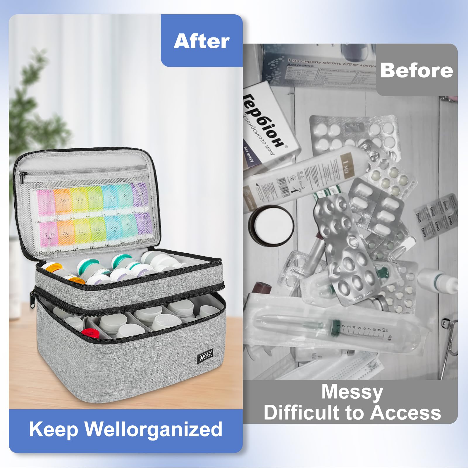 LEFOR·Z zippered mesh pocket stores small items neatly