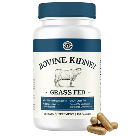 Left Coast Performance grass-fed beef kidney capsules bottle for energy-support nutrition