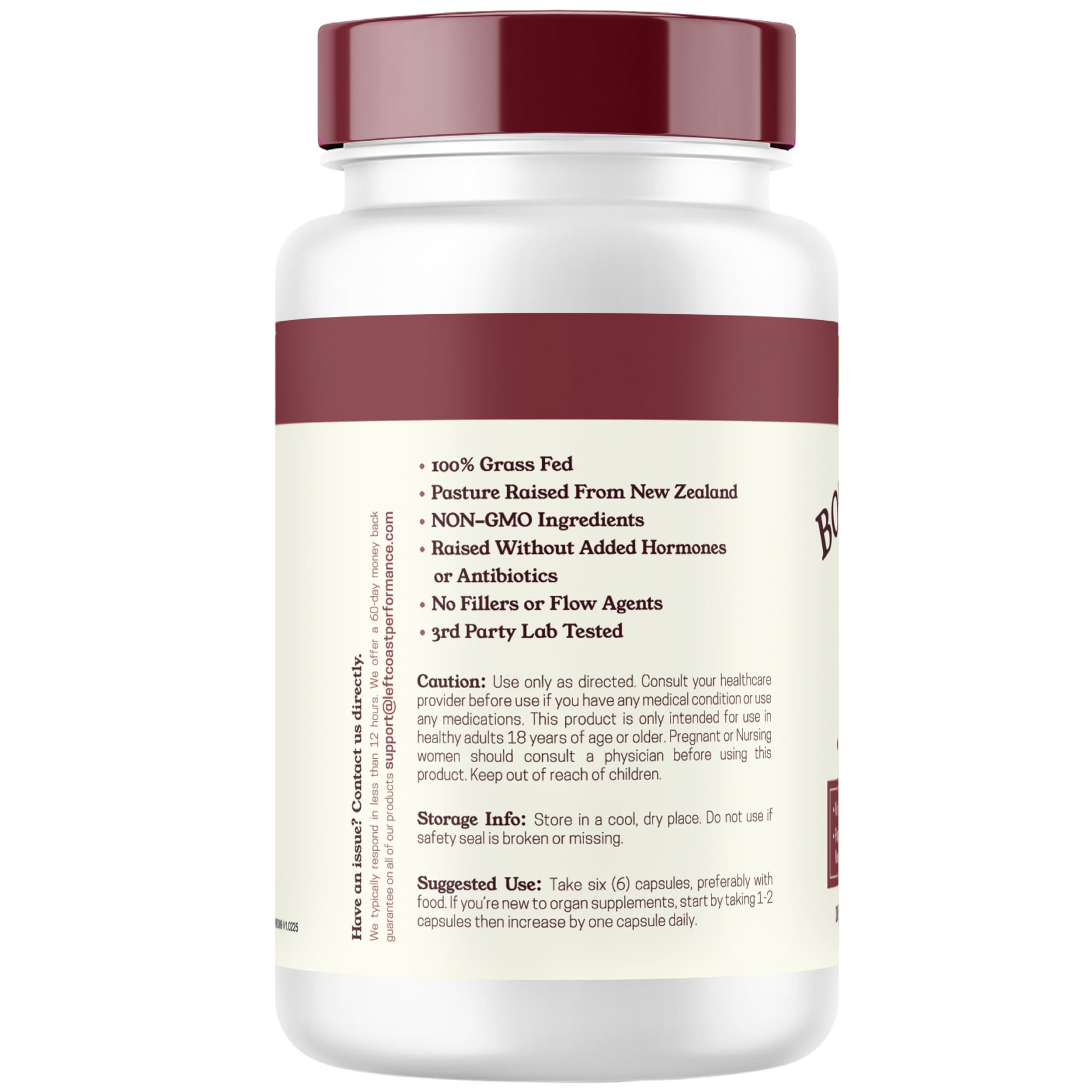 Left Coast Performance bottle and label emphasize simple, reliable daily use