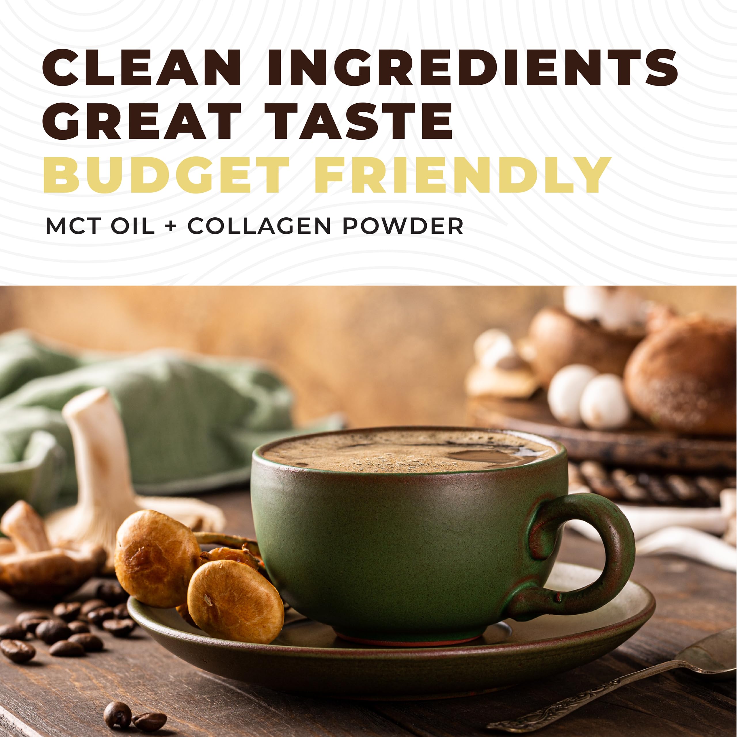Left Coast Performance Coffee cup showing creamy vanilla energy boost
