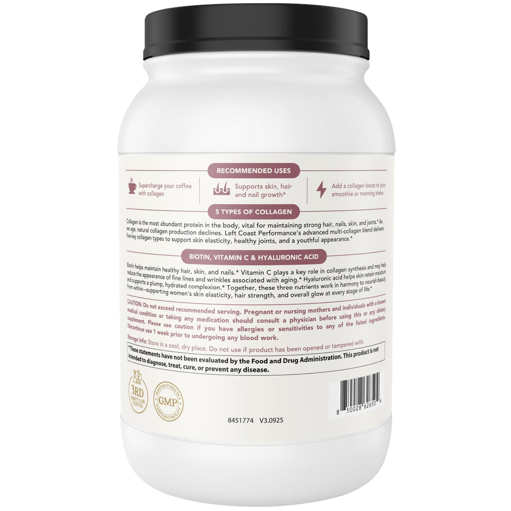 Close-up of collagen powder texture and color