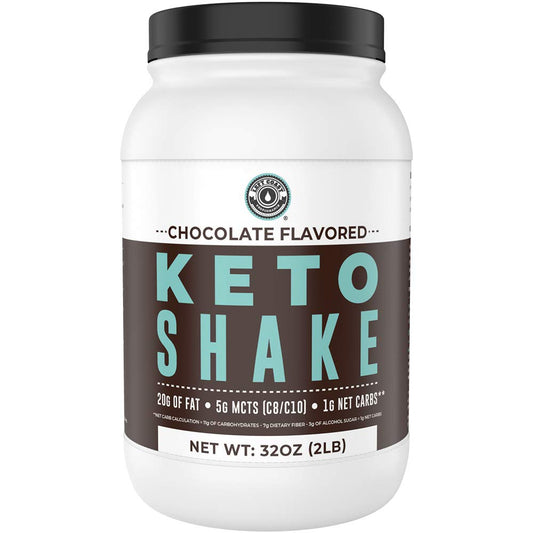 Left Coast Performance Keto Shake Chocolate front view highlights keto friendly nutrition and indulgent flavor