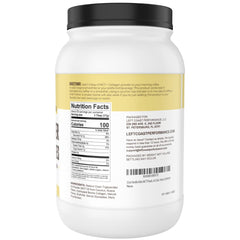 Left Coast Performance MCT Oil Powder scoop showing acacia fiber for digestion support.