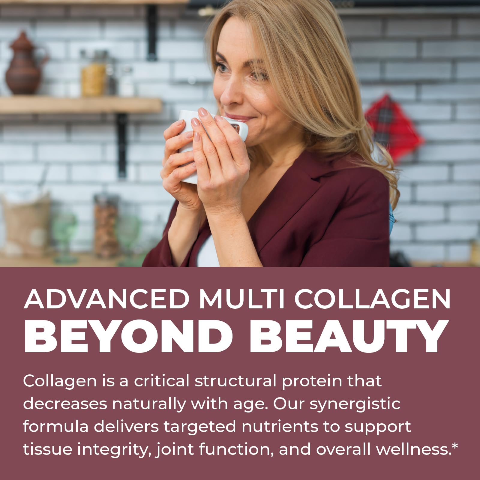 Joint-support scene with Left Coast Performance collagen powder in use