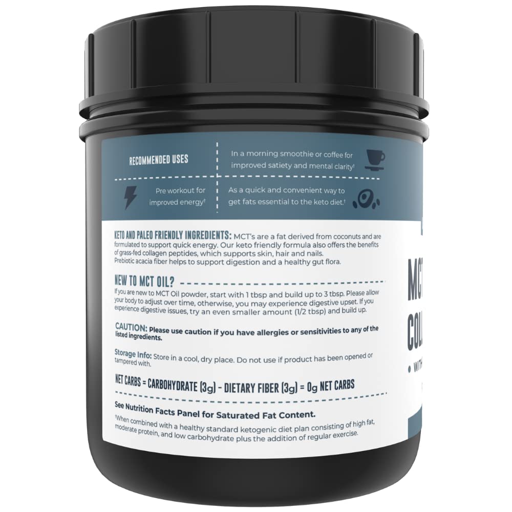 Left Coast Performance MCT blend topping on a smoothie bowl for texture.