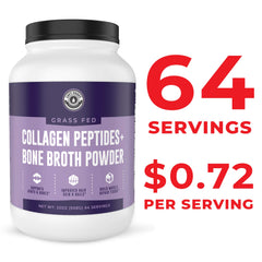 Left Coast Performance unflavoured collagen bone broth powder dissolves quickly in beverages