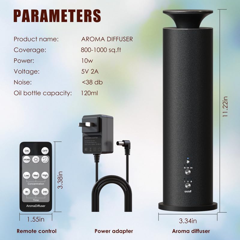 Legardliliu hotel inspired diffuser carbon black complements upscale interiors