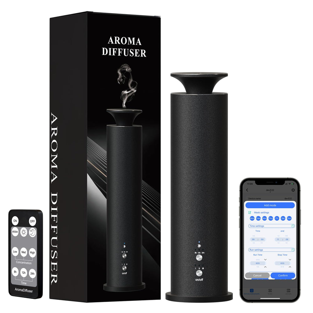 Legardliliu waterless diffuser carbon black top view, premium design and materials