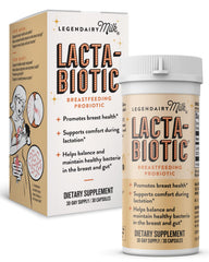 Legendairy Milk Lacta-Biotic capsule closeup for daily breastfeeding support.